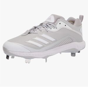 adidas Men's FV9353 Baseball Shoe, Light Grey/White/White, 7.5